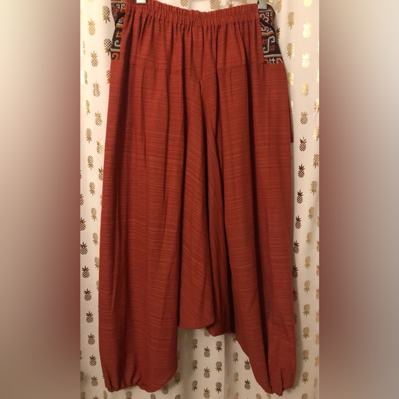 NEW Your Cozy Harem Pants Traditional Loose Plus Size 100% Cotton Bohemian Style - Picture 4 of 9